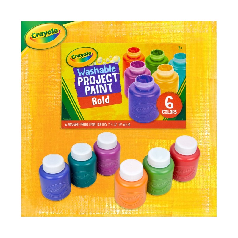Crayola Washable Kids Paint (6ct), Essential Preschool Supplies, Paint Set
