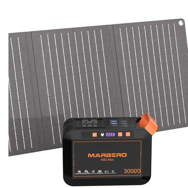 MARBERO Solar Powered Generator Set 111Wh with 30W Solar Panel