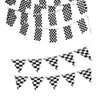 Black and White Checkered Flag,Racing Party Decorations,Checkered Pennant Banner,for Race