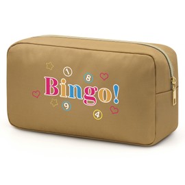 Bingo Lover Game Gift Bingo Bag for Bingo Makeup Bag Bingo Accessories for Women Bingo Themed Zipper Pouch Bingo Lovers Gift Christmas Graduation Gift Birthday for Friends Travel Cosmetic Pouch