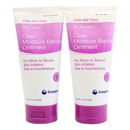 Coloplast Critic-Aid Clear Moisture Barrier Ointment - 6 Ounce Tube - Pack of 2