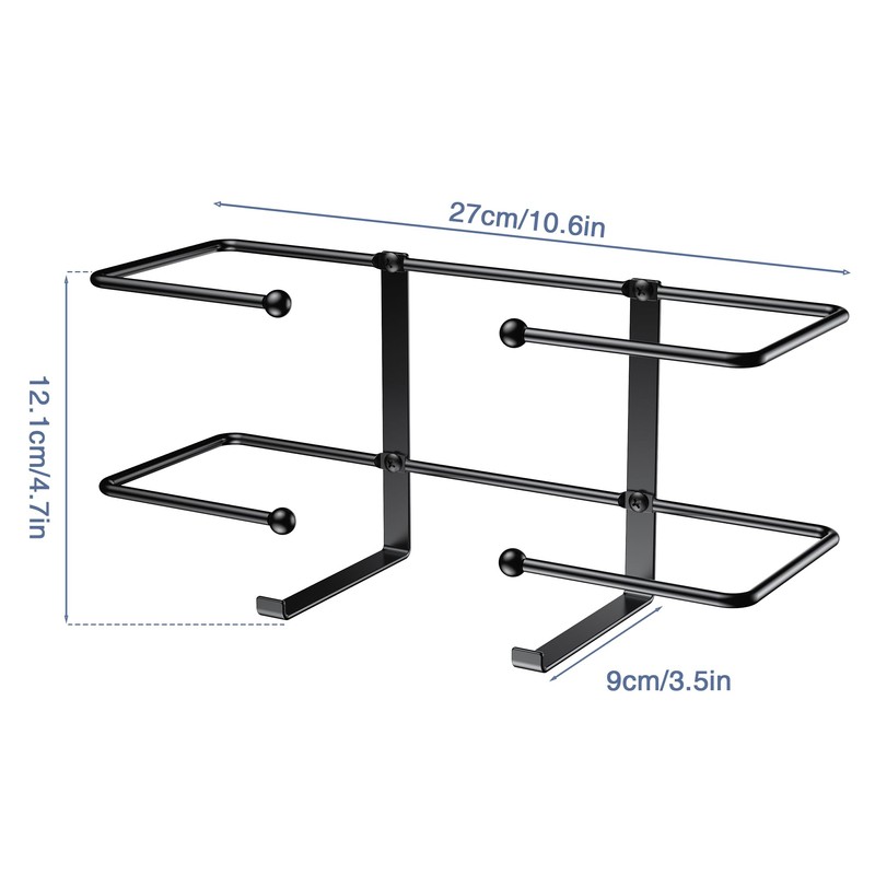 Wall-Mounted Glove Box Holder: Black Organizer for Lab, Kitchen, Bathroom