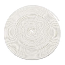 Rebower Fibreglass Sleeve Insulated Cable Protection Pipe [for High Temperature Applications] - 32.8 Ft-5 mm / White