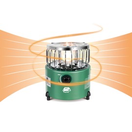 Caynel 2 in 1 Portable Propane Heater and Stove, Outdoor Camping Liquefied Gas Stove, Ice Fishing Hiking Hunting Survival Emergency Tent Multifunctional Handheld Heater (Green)