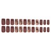 Advanced purple gradient style,Short almond-shaped nails,12 sizes - 24 nail