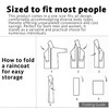 KOLARZONZA 2 PCS Reusable Rain Ponchos for Adults,2-Pack Semi Transparent