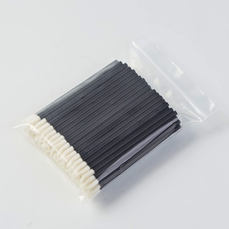 FELICIA 100pcs Micro Cotton Sticks Microfiber Brush Eyelash Applicator Disposable
