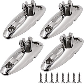 SHENGHUISS Quick Release Bimini Top Swivel Hinge 316 Stainless Steel Deck Side Mount Marine Hardware with Screws (3.2 inch 4 Pack)