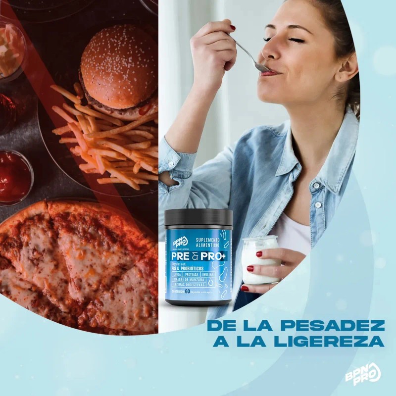 Probióticos Prebióticos Bpn Pro Enzimas Digestivas Digestión Absorción Nutrientes Cápsulas