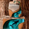 17 Keys Beech Wooden Thumb Finger Piano Mini Portable Musical