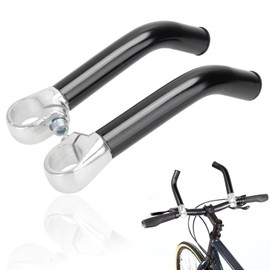 Pack of 2 Aluminium Bike Handlebar Grips Non-Slip Ergonomic Bar Ends Bicycle Handlebar End 15 cm Bicycle Grips Non-Slip Mountain Bike Road Bike Handlebar End for Mountain and Road Bikes
