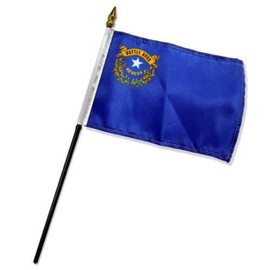 RFCO Wholesale Lot of 12 State of Nevada 4''x6'' Desk Table Stick Flag Best Garden Outdor Decor Polyester Material Flag Premium Vivid Color and UV Fade Resistant