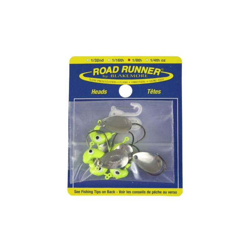 Blakemore TTI Fishing Co Road Runner Bulk Head Hook (Chartreuse,