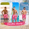 Aomig Men's Swim Trunks Swimming Shorts, Hawaiian Flamingo Print Swim