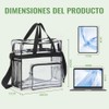 Bolsa Transparente Mujer Cosmetiquera Neceser Crossbody PVC para Concierto
