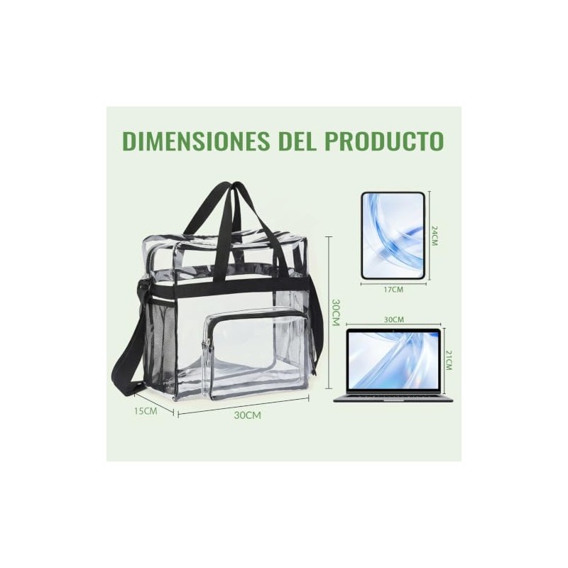 Bolsa Transparente Mujer Cosmetiquera Neceser Crossbody PVC para Concierto