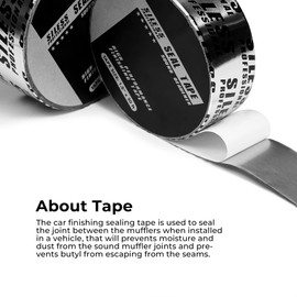 Siless Professional Finishing Sealing Tape for car Sound deadening Installation 1-1/2in x 30ft, Silver, 1 Pack