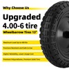 RONPOW 13" 4.00-6 Wheelbarrow Tire and Wheel, 4.00-6 Solid Tire
