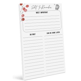 Inkdotpot Daily Planner List Pad Notepads Memo Pad, Undated To-Do List Tear Off pad - 4.5 x 7.5 Inches (50 Sheets) Organizer- Scheduler- Organize Tasks- Lists