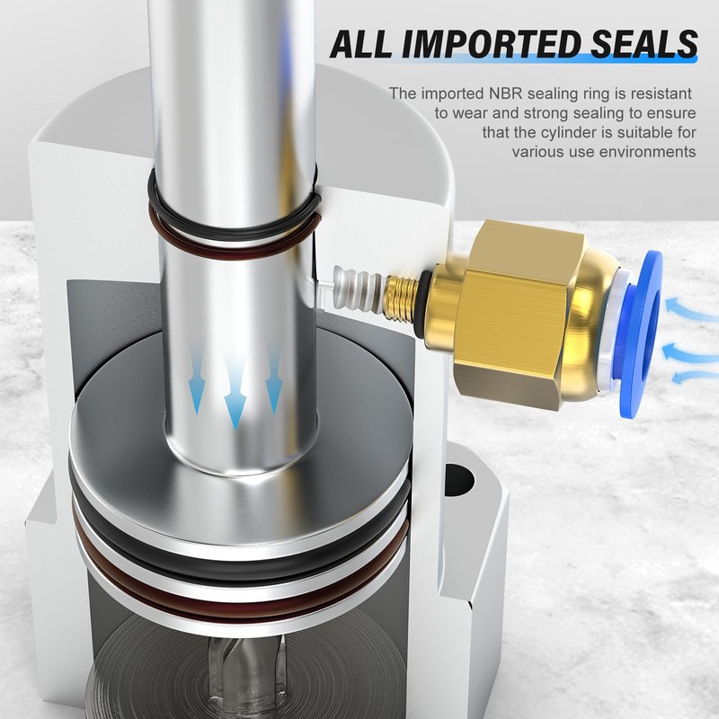 TAILONZ PNEUMATIC Right-Turn Cylinder Pneumatic Rotation Angle of 90 Degrees,
