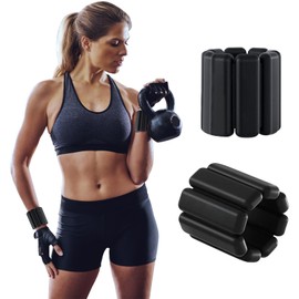 Jasonwell Polainas para Tobillo Muñecas - Pesas para Tobillos 2x1LB Pesas de Entrenamiento de Fuerza de Muñeca y Tobillo Polainas para Tobillo de Silicon Ejercicio en Casa para Pilates Yoga Fitness