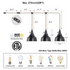 ALAISLYC 3 Light Plug in Pendant Light Cord 22FT Industrial