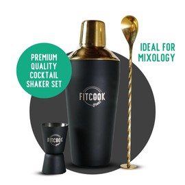 FCF-Premium Quality Shaker Set, 3-Pieces Mixology Kit, Help Make Low-Calorie or Classic Cocktail