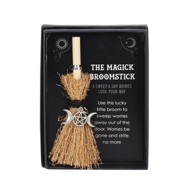 Something Different Ornament Triple Moon Mini Magick Broomstick Brown/Black