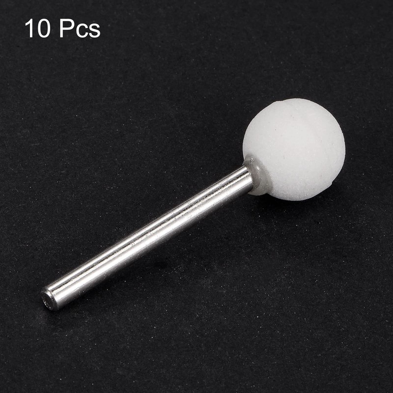 sourcing map Ball Abrasive Mounted Stone Polishing Bits 1/8" Shank
