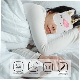 FOMIYES 2pcs Unicorn Eye Masks Plush Eye Cover for Sleeping Cute Comfortable Night Masks for Women for Travel Home Light Sensitivity