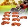 9pcs Golf Club Cover PU Leather Stylish Portable Golf Head