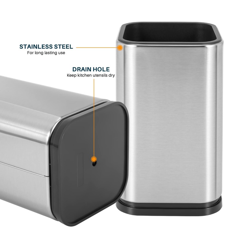Bruafsir Stainless Steel Kitchen Utensil Holder, Kitchen Cutlery Storage, Utensil