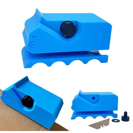 Cardboard Strip Cutter, Cat Scratcher Cutter, Cardboard Cutter for Cat Scratcher, Cat Scratcher Cardboard Cutter, 3D Printing Handheld DIY Cutting Tool Accessories, Gift for Cat Lovers (Blue)