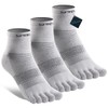 WRELS Coolmax Toe Socks for Men Women,Athletic High Performance Cushion