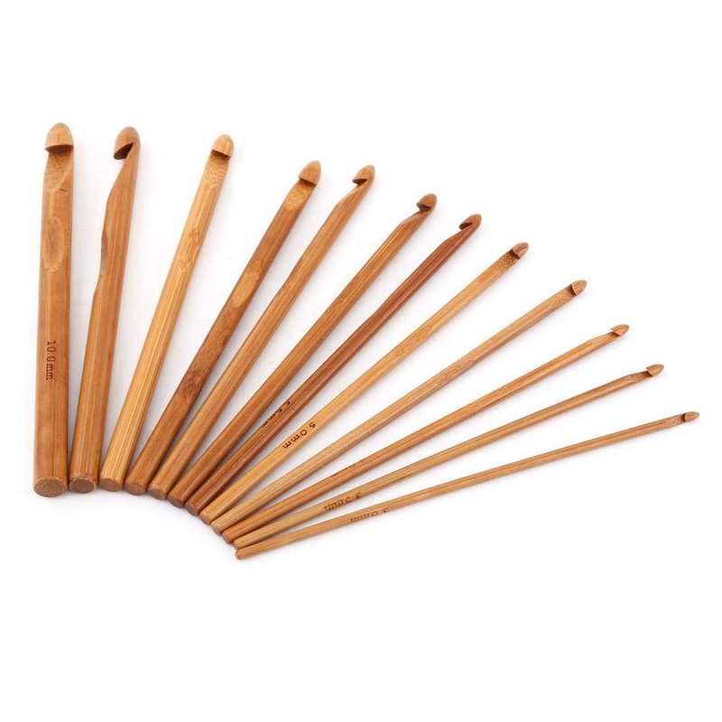 20 Pieces Crochet Hooks Kit with Case Bamboo Crochet Hooks