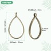 M METERXITY 100-Pack Open Bezels for Resin, Teardrop Shape Open