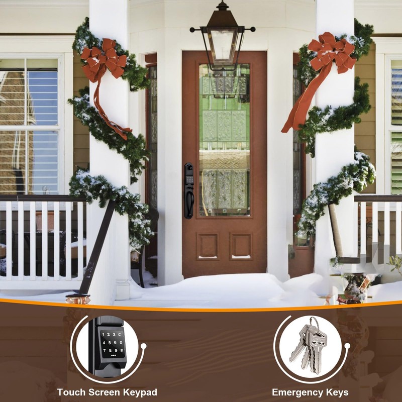 HISAFE Smart Front Door Lock Set, Keyless Entry Door Lock