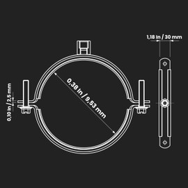 Repa Market 3/8" Inch Pack of 5 Adjustable Split Ring Pipe Hanger Clamp – Heavy-Duty Pipe Bracket Support – Adjustable Clamps for Plumbing & HVAC – Screw Clamps Fit Copper, PVC, Steel Pipes