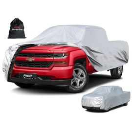 Kayme 6 Layers Truck Cover Waterproof All Weather - See Vehicle Size Chart - Heavy Duty Outdoor Pickup Cover Sun Uv Rain Protection, Universal Fit Most Extended Cab Long Bed, Length Up to 248 inch.