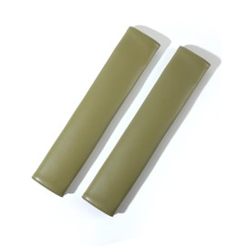 COOLYOUTH Seat Belt Cover Leather Seat Belt Shoulder Pad Soft Seat Belt Strap Cover Fits Most Vehicles Car Accessories (2, Green)