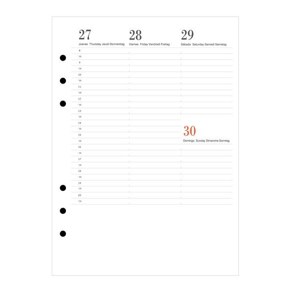Miquelrius 24047 – 202020 Diary Refill Year Integral, Week View Vertical (155 x 213 mm), Tabletop, Catalan