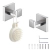 WJUAN Stainless Steel Wall Hooks for Towels & Clothes (Set
