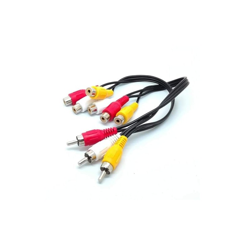 Lapetus 3 RCA Male Jack to 6 RCA Female Plug