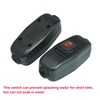 2Pcs Black Waterproof Switch with LED Indicator - ON/OFF Button