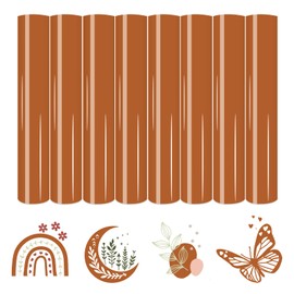 HTVSTD Dark Boho Heat Transfer Vinyl -8 Sheets 12 * 10inches Brown HTV Chocolate Brown Iron on Vinyl for T-Shirts Compatible with Cricut/Silhoutte Cameo