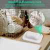 Xzeemo Set of 2 Soap Dish Set, Diatomaceous Earth Soap