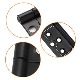 MARRTEUM 8 Pieces 3 Inch Non Mortise Door Hinge, Black Bifold Butt Cabinet Hinges with Screws for Cabinet Wardrobe, Window, Furnitures, Wooden Boxes