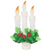 Three Dipped Candles With Holly 7.75 Inch Acrylic Decorative Swivel