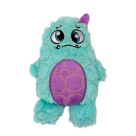 Bite Force - Juguete de perro duradero y fuerte, monstruo azul claro con chirriador, reforzado con Kevlar para masticadores agresivos.