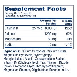 Bayer Citracal D3 Calcium Magnesium 80 Comprimidos Sin sabor que ayudan a obtener las vitaminas minerales protenas y otros componentes indispensables 